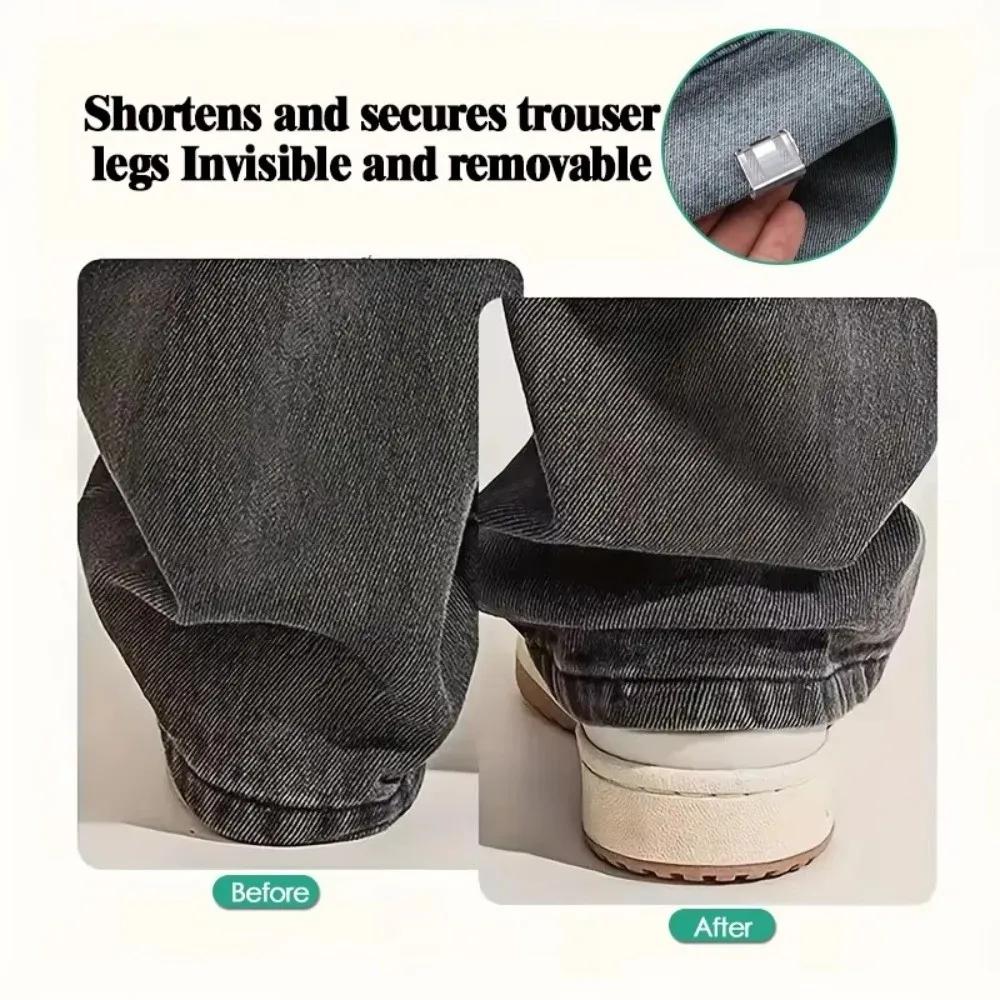 1/4Pcs Fixing Hem Detachable Trouser Clip Trouser Shortening Leg Straps Invisible Concealment Buckle Multi Function