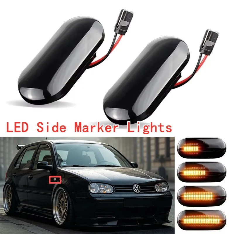 

Side Marker Turn Signal Lights Indicator for VW Golf 4 Golf 3 Bora Passat 3BG Polo SEAT Ibiza Leon Skoda Octavia Ford Focus MK2