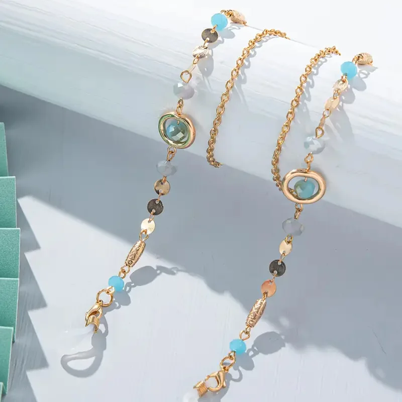 Minimalist Crystal Metal Eyeglass Chain Luxury Neck Lanyard Trendy Premium Eyewear Holder For Women