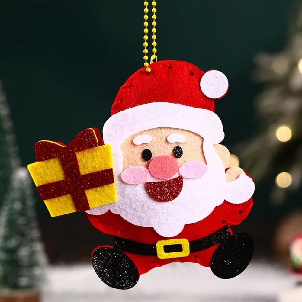 Santa Claus DIY Christmas Pendant Christmas Stocking Elk Xmas Non-Woven Charms Christmas Tree Handmade Christmas Toy
