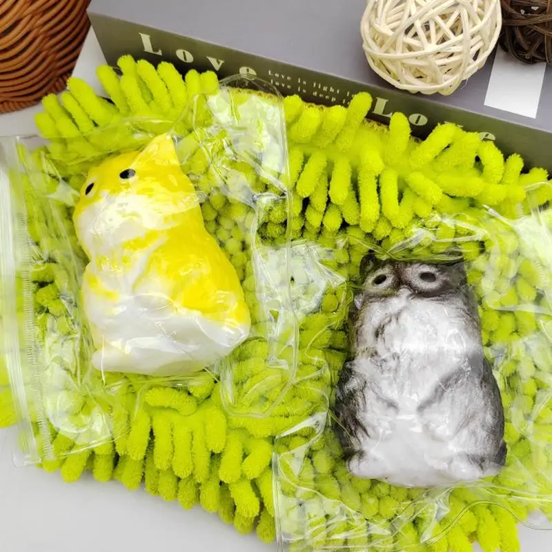 ที่เพิ่มขึ้นช้าของเล่นยืดแมวความเครียดบรรเทาของเล่นตลกสัตว์ยืดของเล่นแบบพกพามือบีบของเล่นความเครียดบีบของเล่นสําหรับ