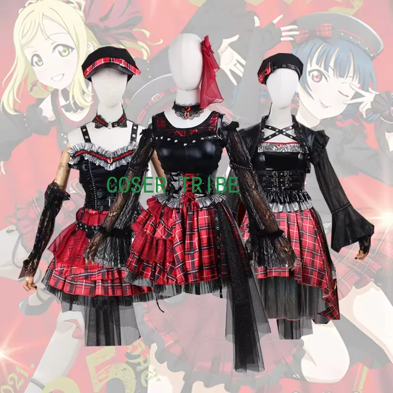 LoveLive-Cosplay Costumes para Mulheres, Vestido Feito Sob Encomenda, Vestido de Festa, Sunshine Aqours, Beijo Culpado, Yoshiko, Sakurauchi, Riko, Ohara Mari