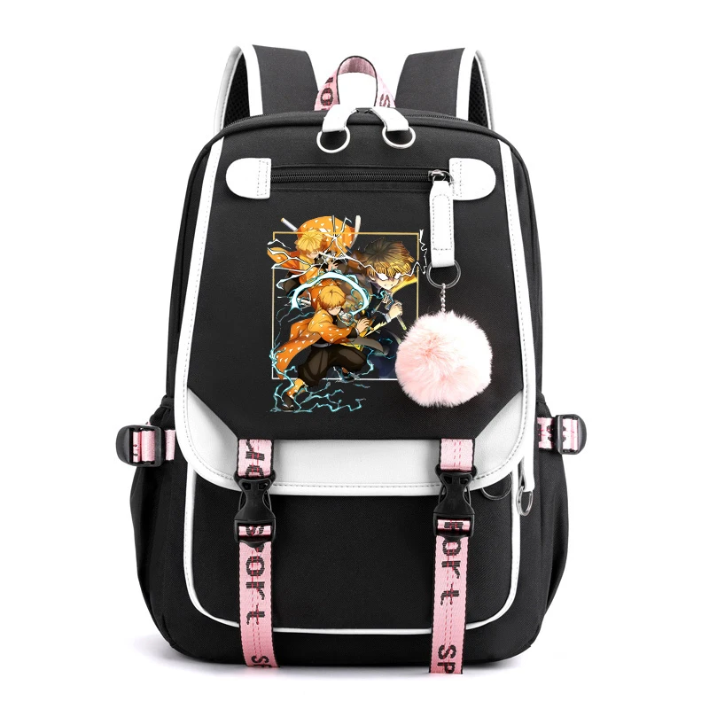 Anime Agatsuma Zenitsu Printing Backpack Backpack Girls School Bags Teenage Women Men Travel Backpack Daily Bag