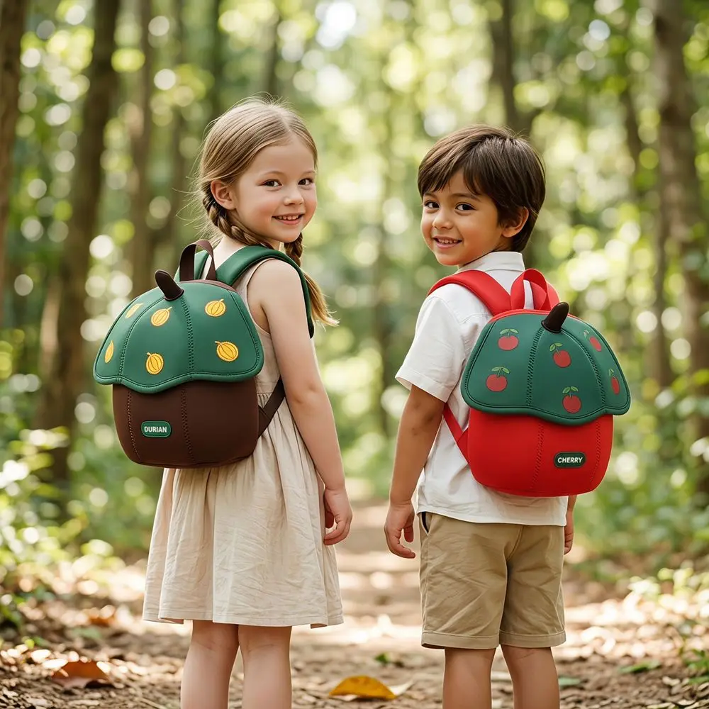 Double Shoulder Fruits Mushroom Backpack Schoolbag Large Capacity Kindergarten Backpack Korean Style Handbag Student School Bag