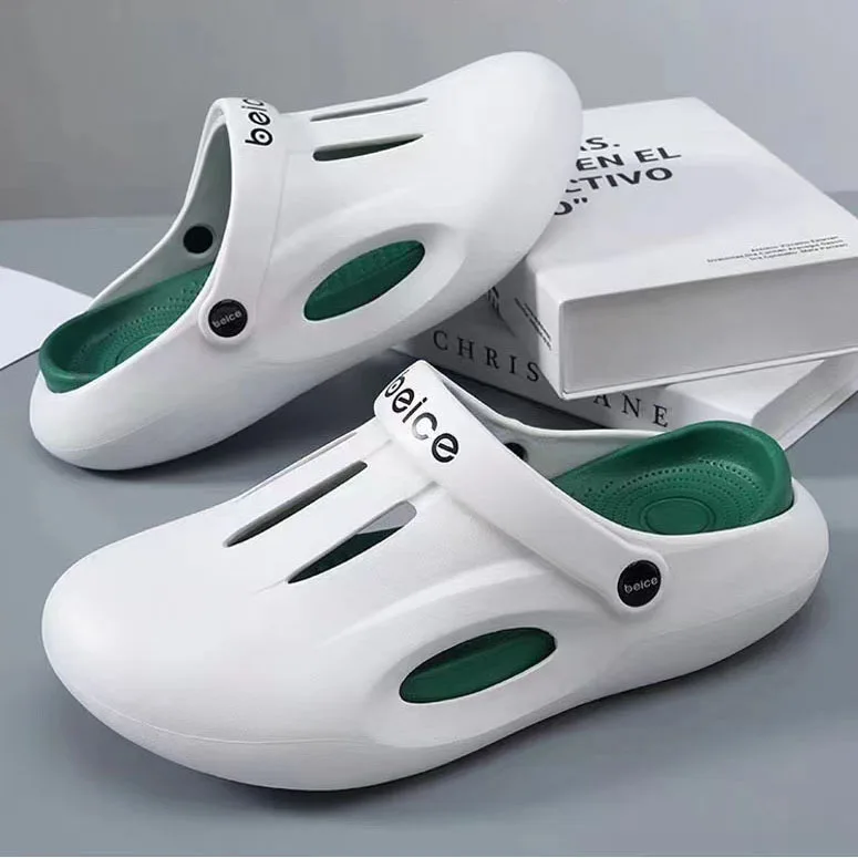 

Men's Barefoot Shoes Summer Anti Slip and Wear Resistant Baotou Beach Accessories Slippers Thick Soled Sports Outdoor Sandals