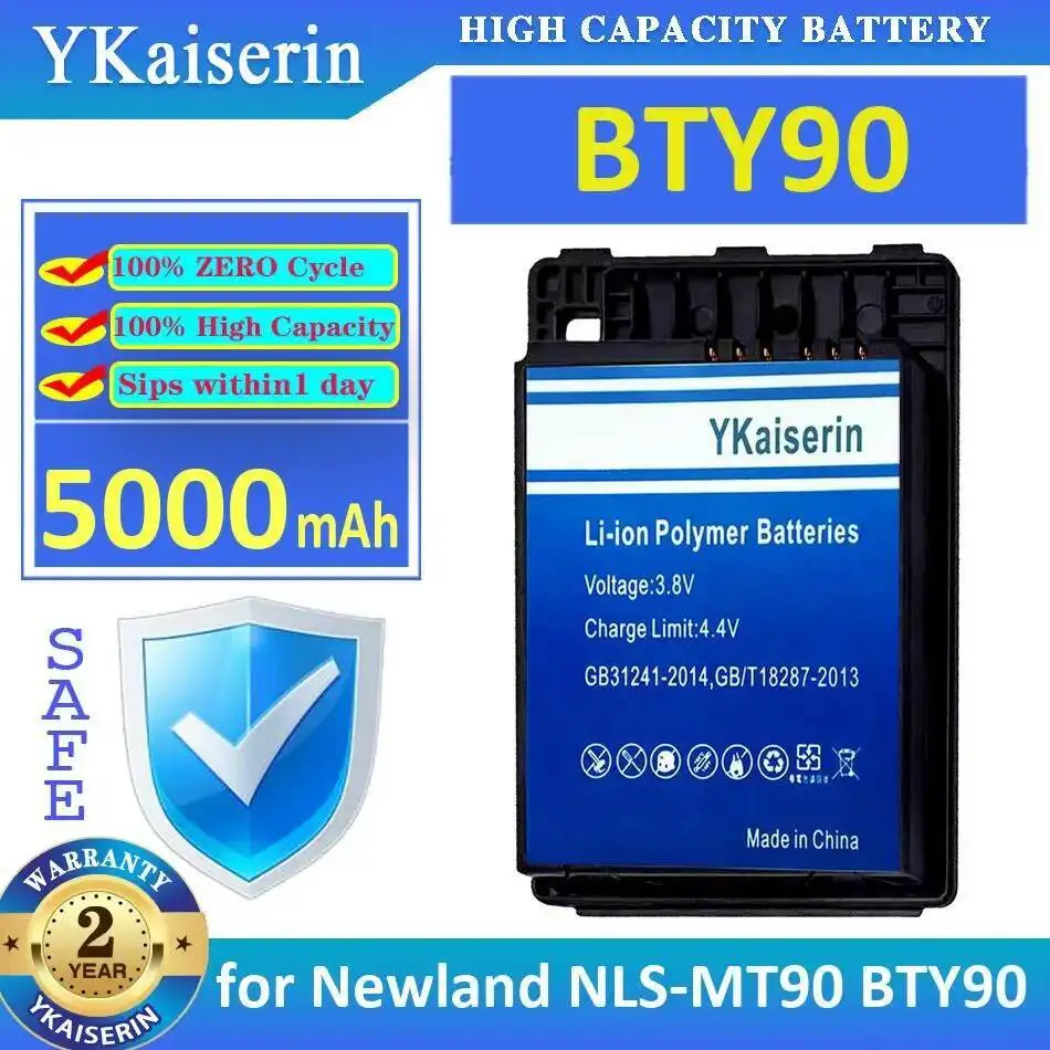 

5000Mah Durable Long-Lasting Barcode Scanner Battery For Newland Nls-MT90 BTY90