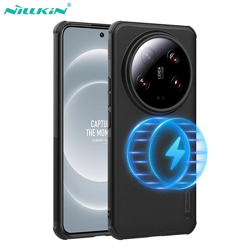 

Nillkin For Xiaomi 14 Ultra Magsafe Case Super Frosted Shield Pro TPU+PC Magnetic Wireless Charging Cover For Mi 14 Ultra Case