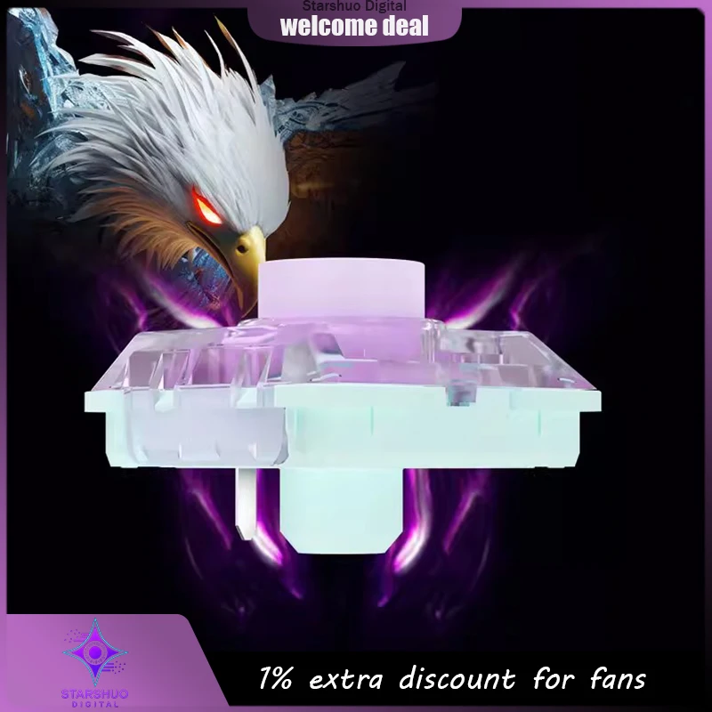 

Механические переключатели Kailh Falcon Mini: ультракоротный ход, быстрое срабатывание, легкий усилие 37 г для Hitbox, MelGeek O2, KZZI, i7