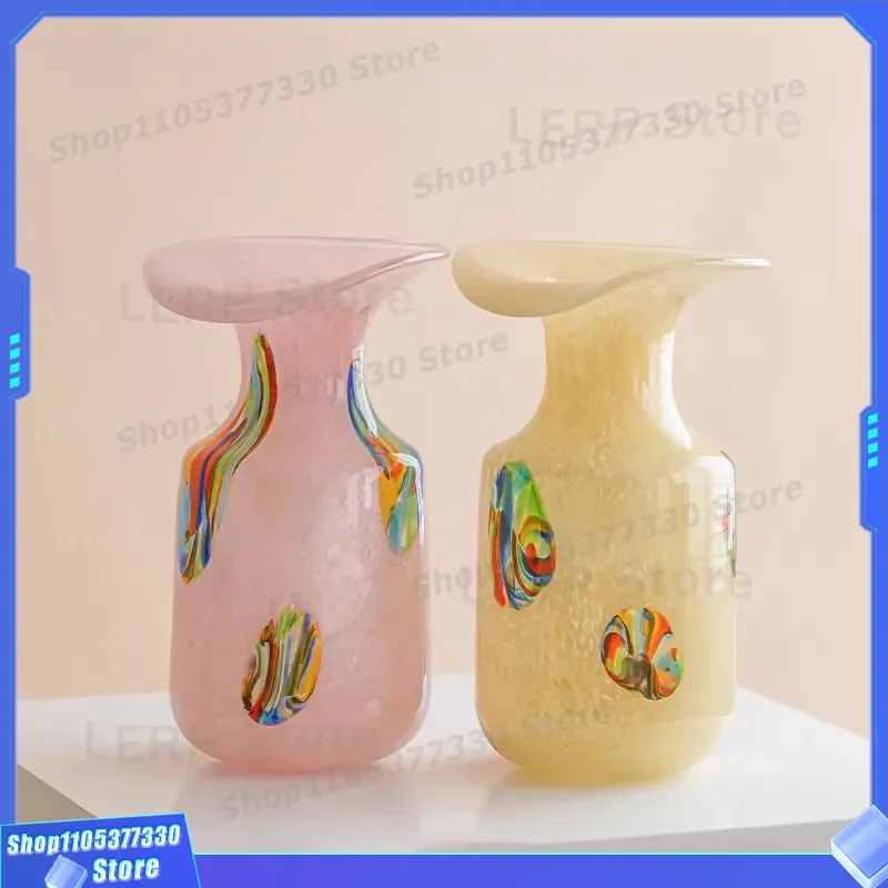French Style Glazed Ceramic Vase Yellow Cream Tone Home Decor High End Waist Shaped Flower Pot Ancient Aesthetic Living Room