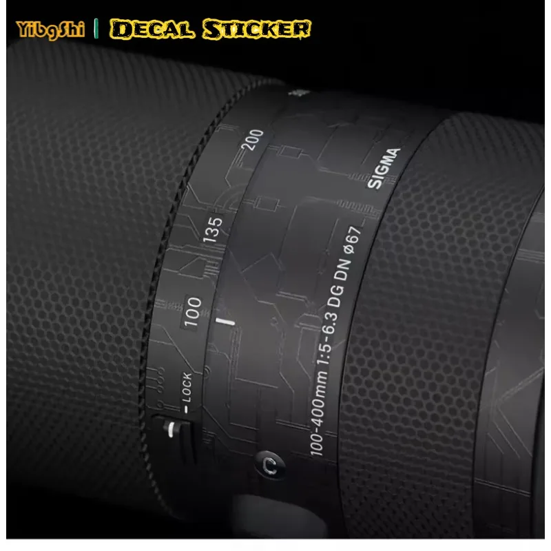 For Sigma 100-400mm F5-6.3 DG DN OS For Sony E / L Mount Lens Sticker Protective Skin Decal Film Anti-Scratch Protector Coat