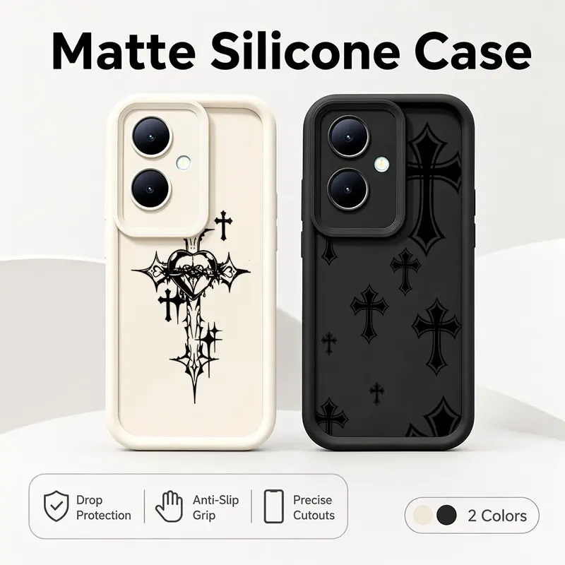 Vintage Gothic Cross Scattered Shockproof Phone Case For Infinix Hot 30 Play 40 50 60i 70 Note 30 40 Pro+ 50X 50S 60 Zero 30 40