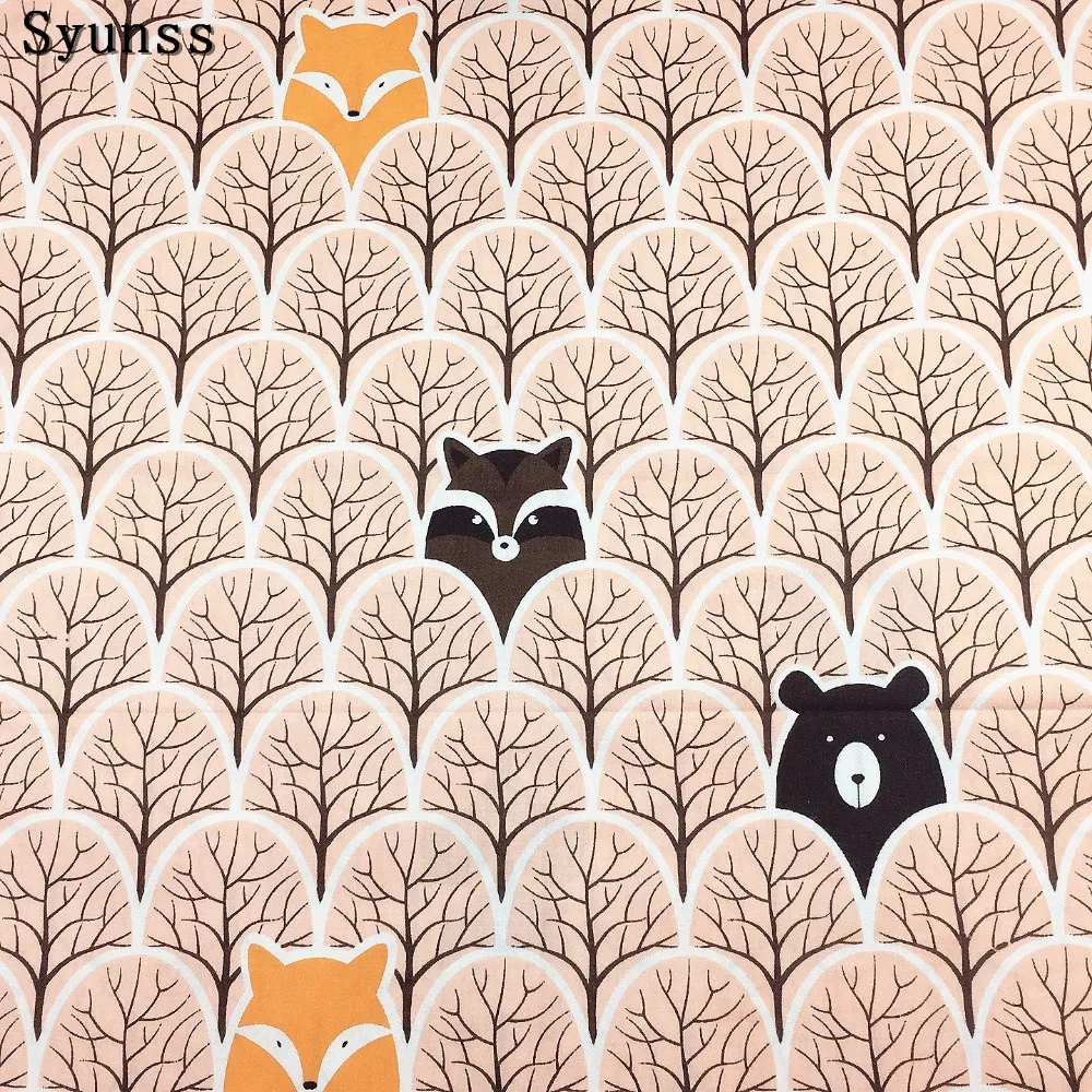 Triangular Printed Cotton Fabric, Patchwork Quilting, Baby Toy Cribs, Cushions, Blanket Sewing, Tissues, Cartoon, 100% Cotton