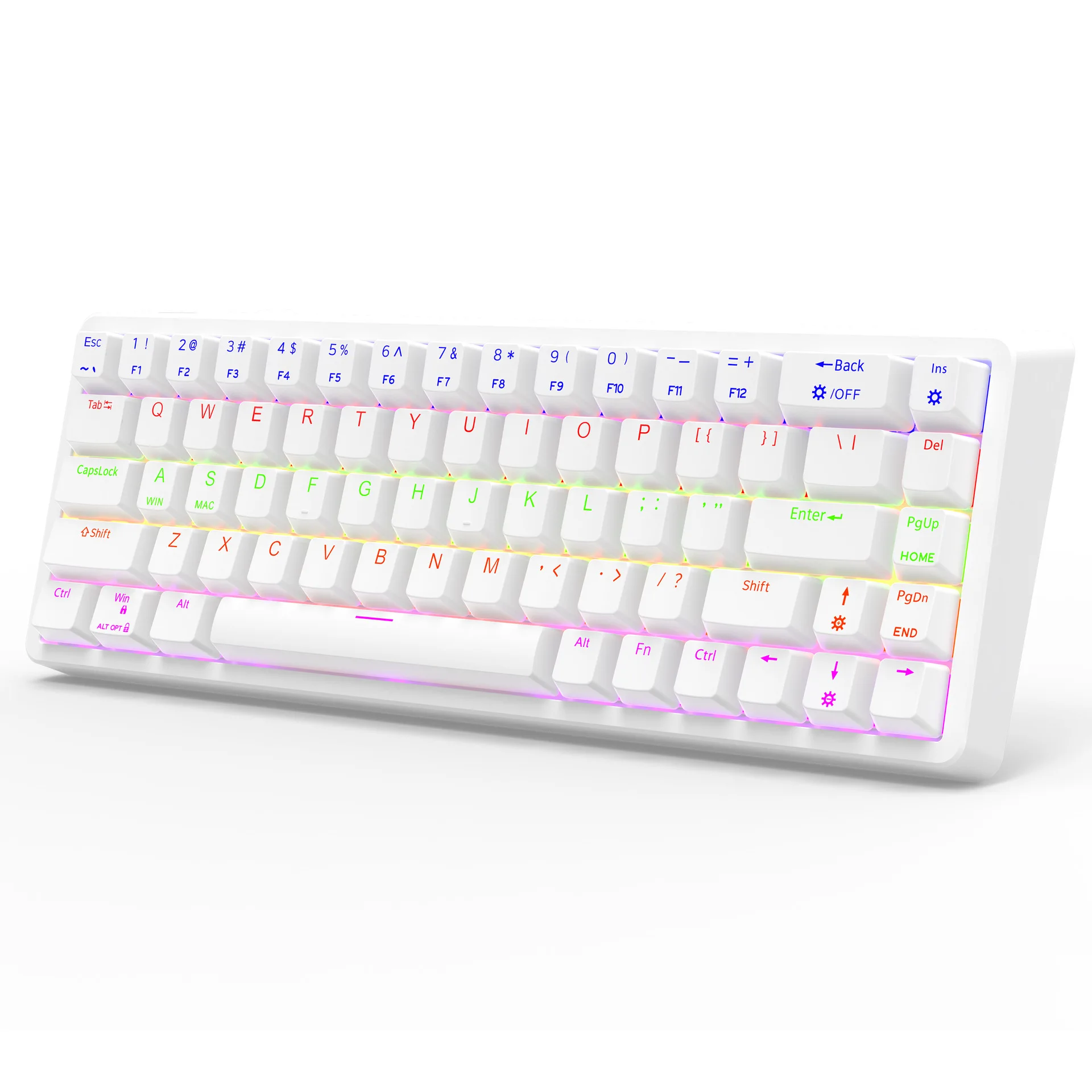 

Wired 68-key real mechanical keyboard red axis gaming luminous notebook