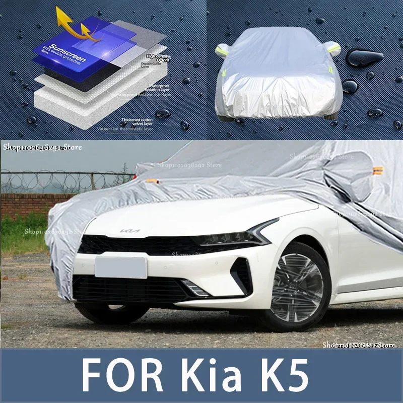 

For KIA K5 Outdoor Protection Full Car Covers Snow Cover Sunshade Waterproof Dustproof Exterior Car accessories