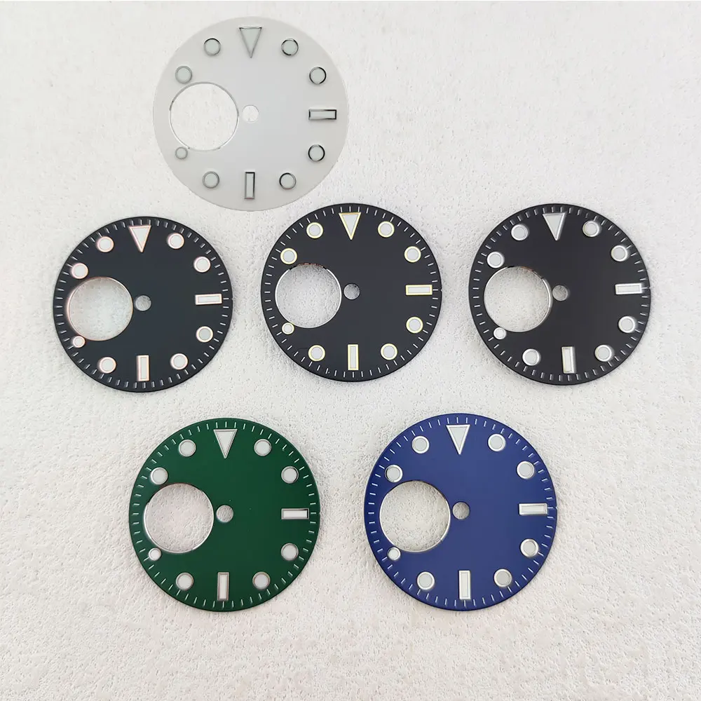 No Logo 28.5 mm NH38 Dial Men's Watch Dial Available in various colors Compatible with NH38 model movement Watch accessories