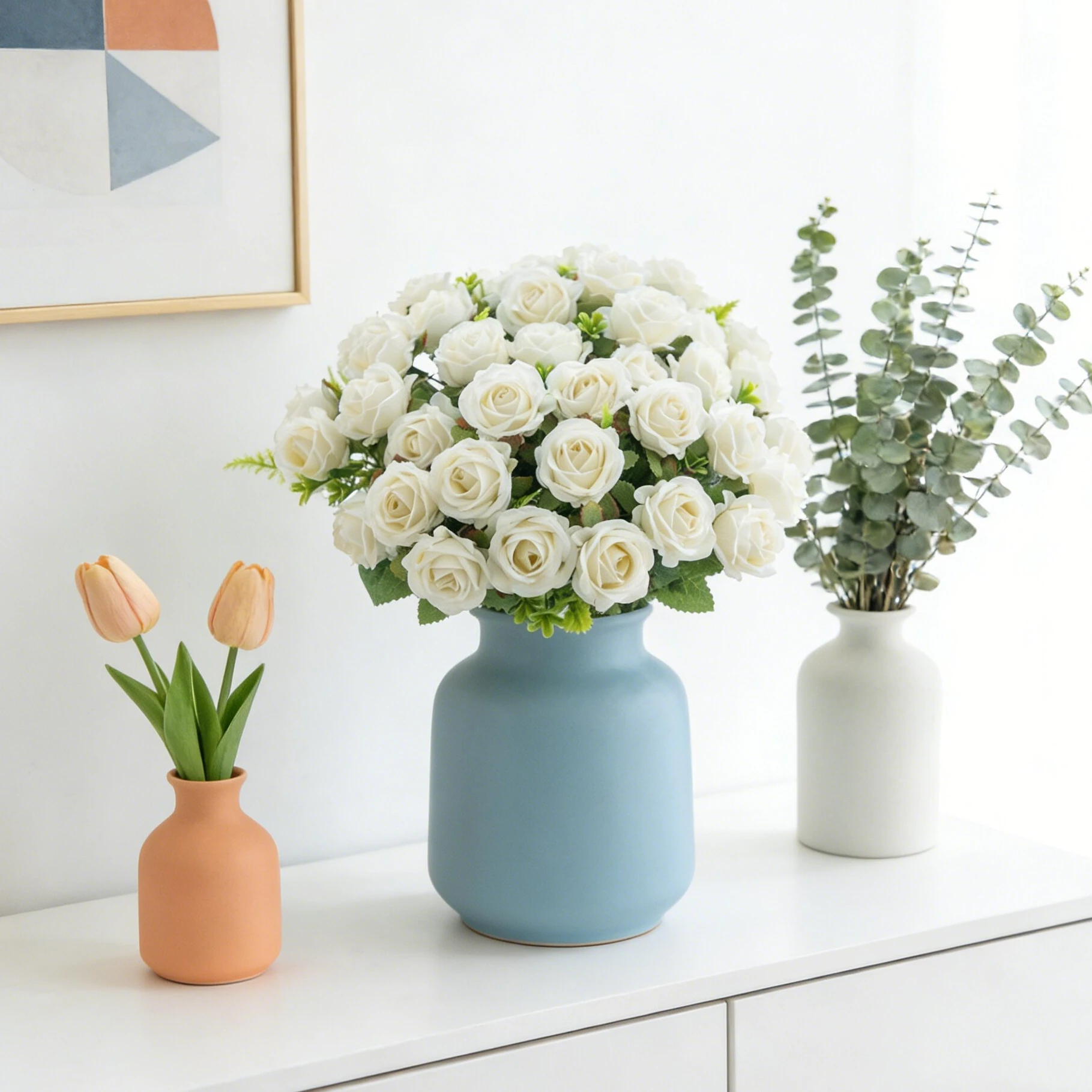 Künstliche Seidenrosen DIY-Dekoration Hochzeits-Brautstrauß Garten-Party Feiertags-Dekorationen Haus- und Raumdekoration DIY Dekorative Geschenke