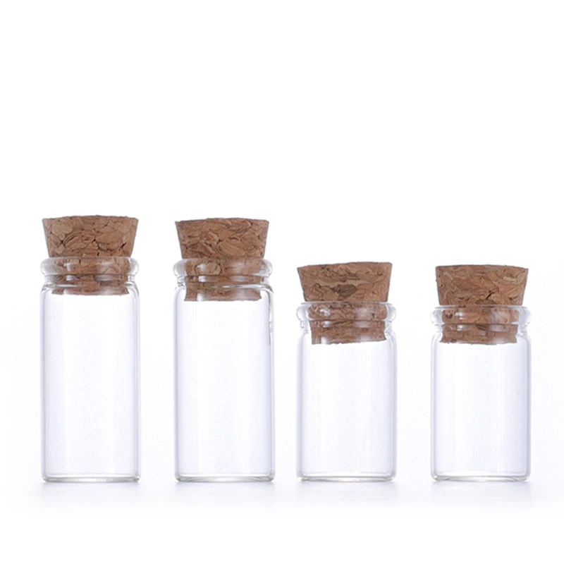 500pcs 2ml 3ml Sample Containers Mini Glass Vial Drifting Bottle Sample Vial Wood Holder Glass Message Bottle