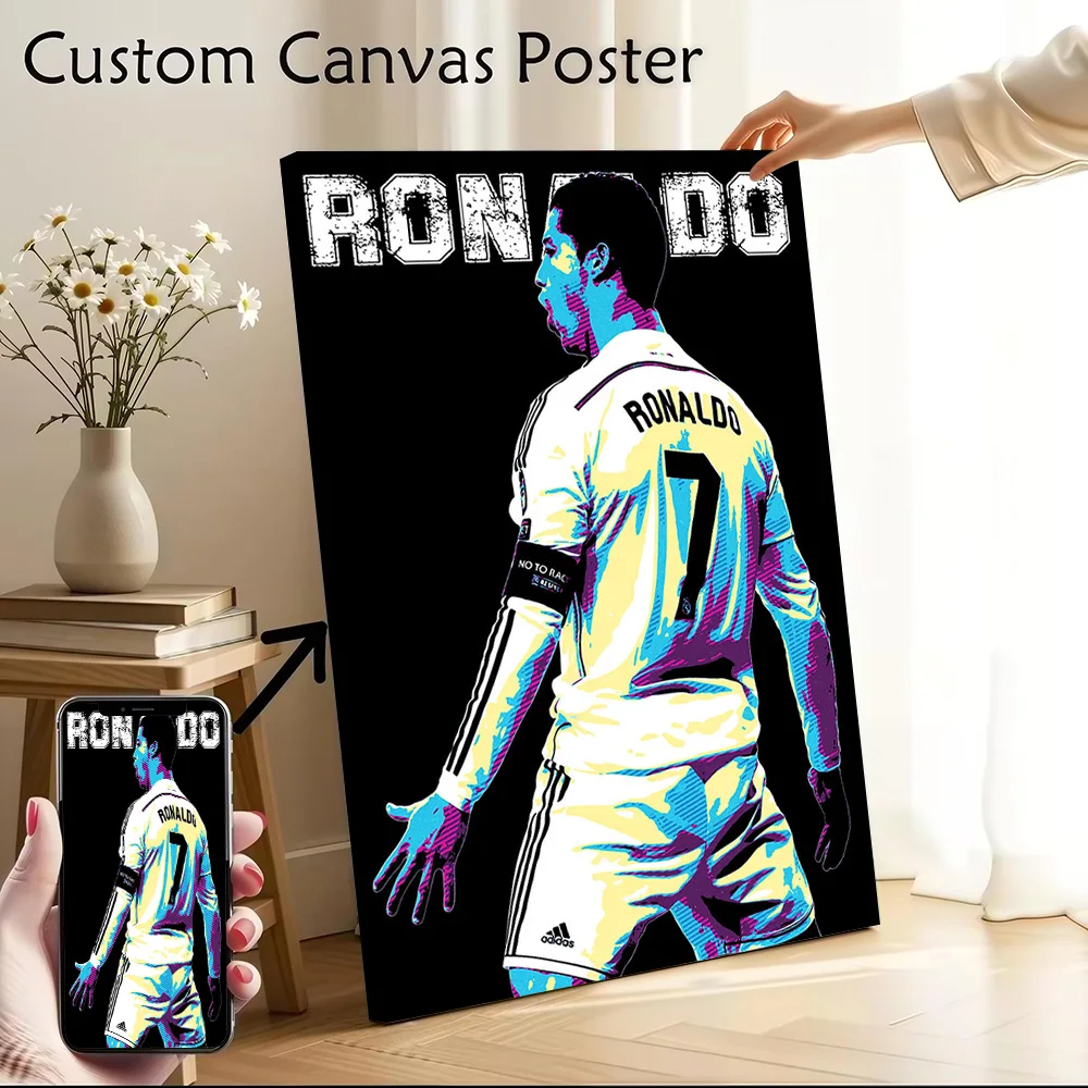 

Cristiano Ronaldo Canvas Poster Customizable Pictures Wall Art Canvas Painting for Room Decoration Gaming Home Decorations Arts
