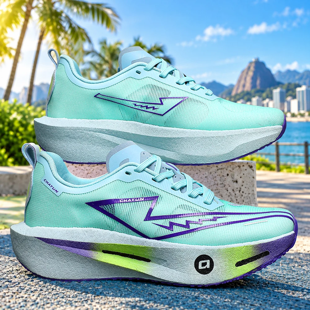 Breathable Mesh Athletic Shoes - Marathon Men Running Shoes Carbon Board