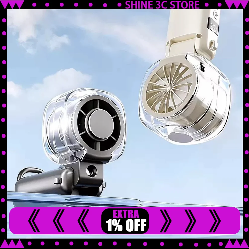 Aler s-654 Handheld Fan LED Intelligent Digital Display Handheld Small Fan Semiconductor Refrigeration Cooling low Noise Gifts