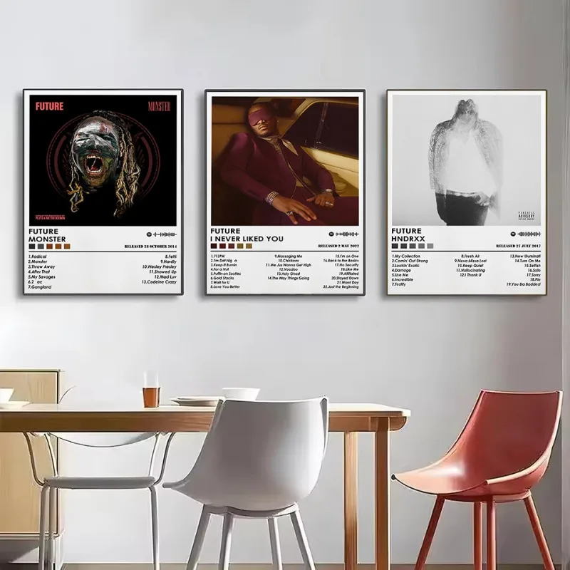 Hip Hop Rapper Singer F-Future The Real Me Tracklist New Music Poster Canvas Painting Wall Art Pictures Home Decor Gift
