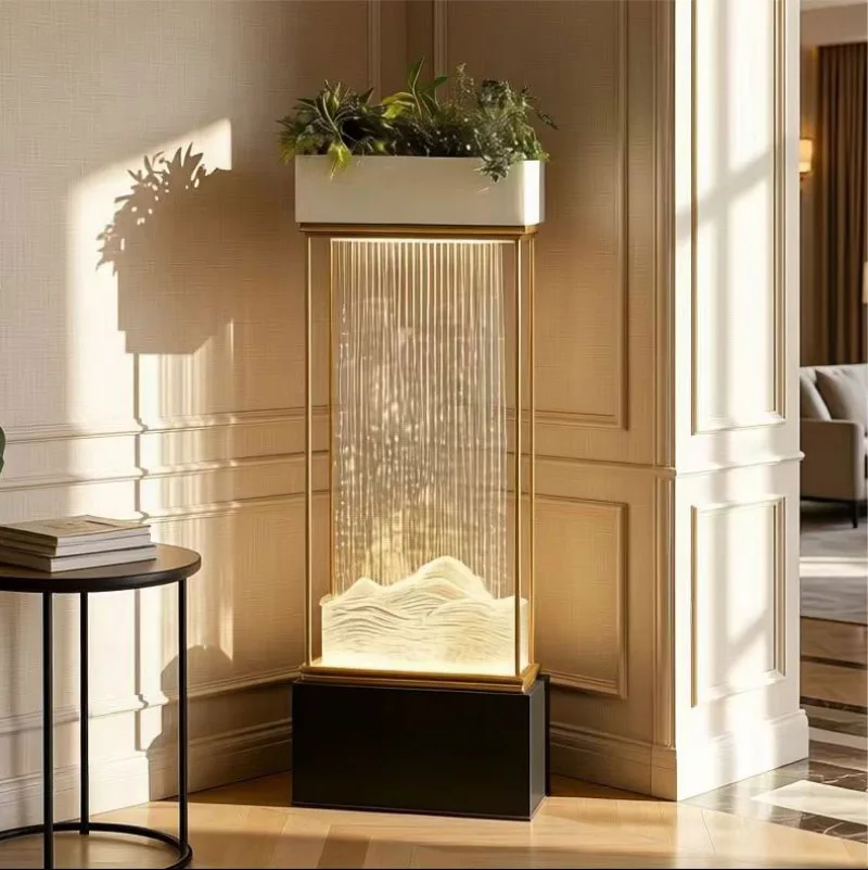 Entry entrance circulating water landscaping light luxury flowing water floor lamp landscape ornament