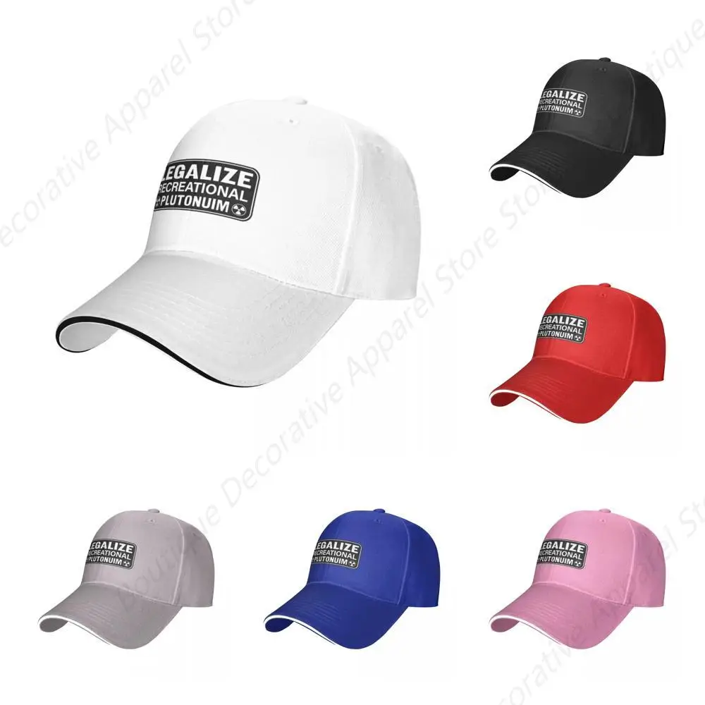 White Legalize Recreational Plutonium Rectangl Printing Baseball Caps Mens Coquette Leisure Womens Snapback Cap Summer Dad Hats