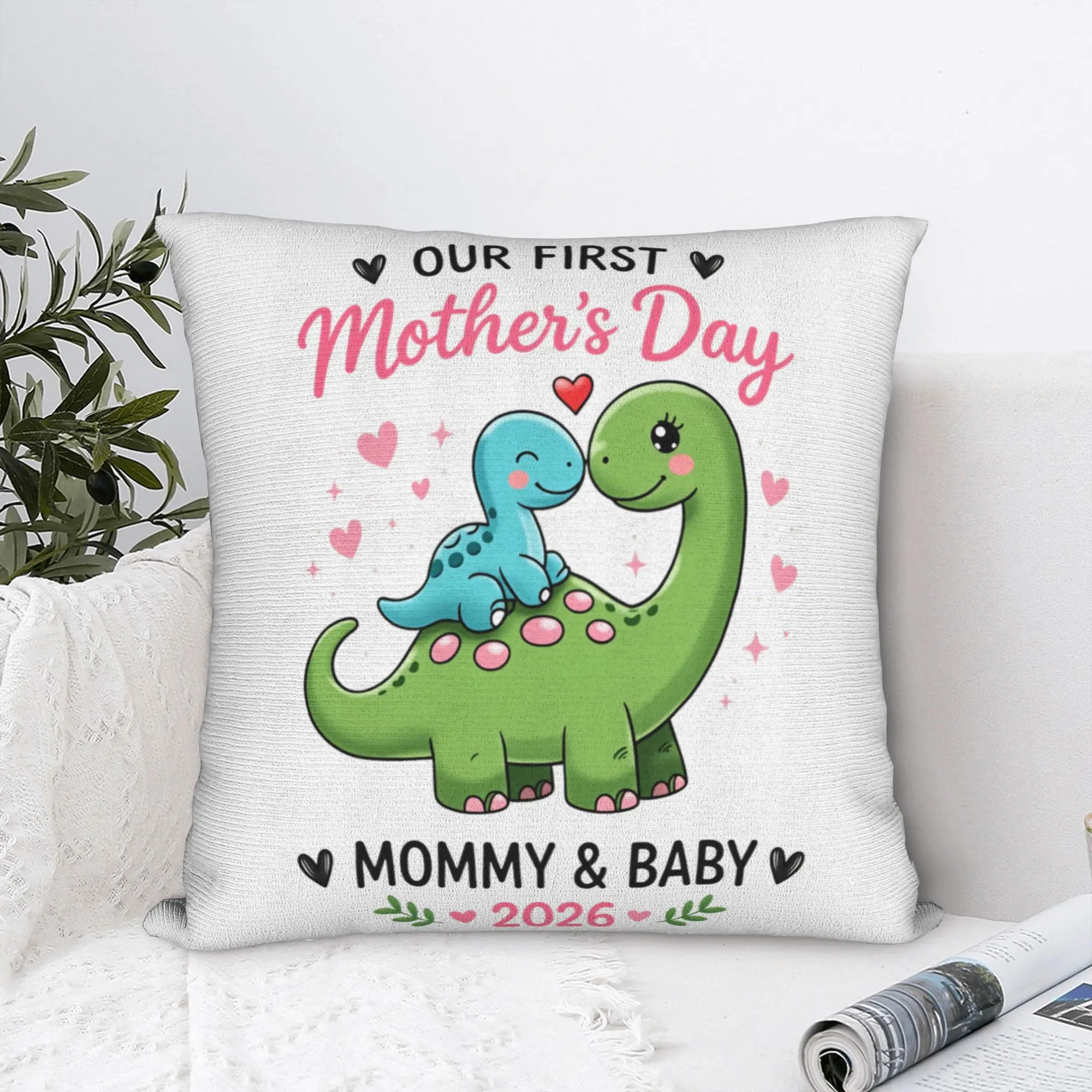 Our First Mothers Day Together Pillow Case  Cute Funny Pillow Cover Design Pillowcases For Sofa Home Decor