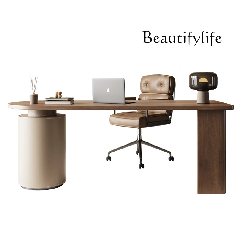 

desk minimalist Chinese antique style study Italian modern writing desk high-end solid wood desk computer
