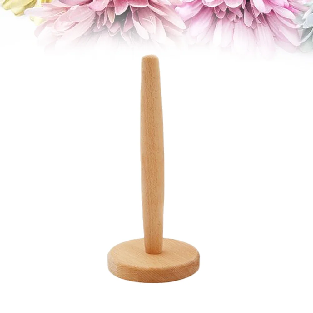 

Wooden Paper Towel Holder 12X12X32Cm Rust-Proof Detachable Tissue Holder For Kitchen Toilet Countertop Use Large Roll