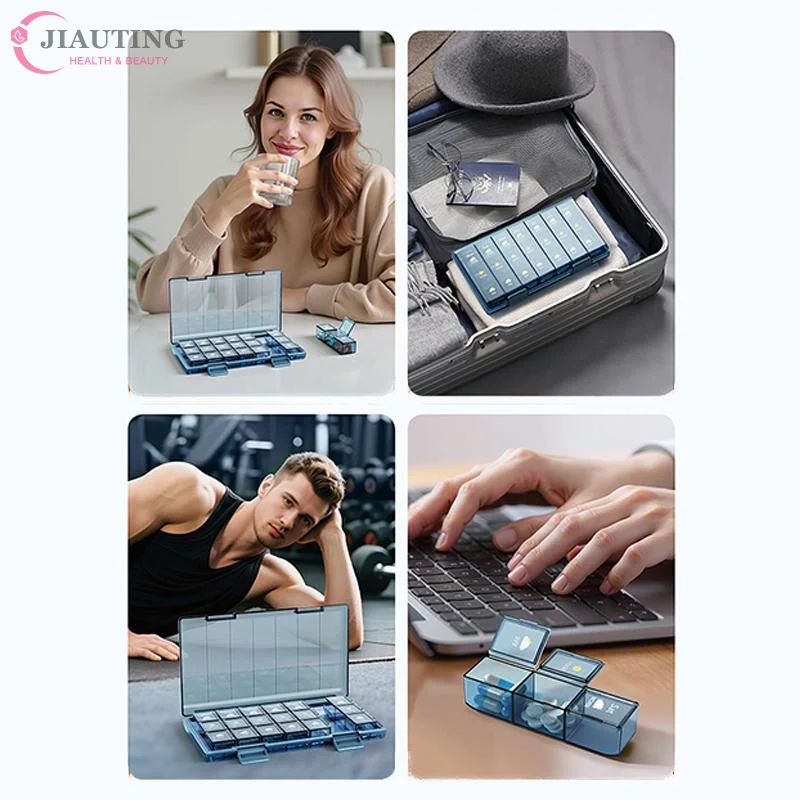 Weekly Pill Organizer 7 Days Pill Case 3/4-Time A Day Pill Box 21 28 Compartments Large Capacity Moisture Proof Waterproof Seal