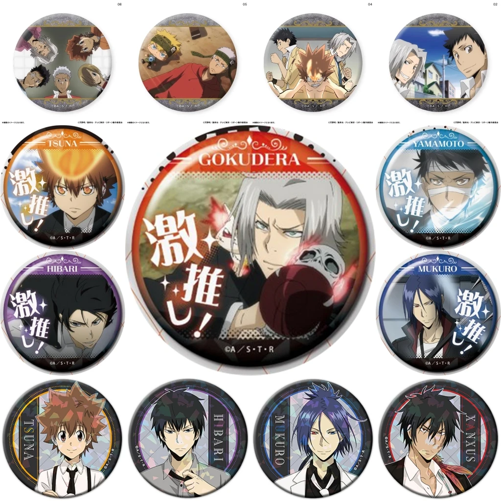 

58 мм аниме Katekyo Hitman Reborn Sawada Tsunayoshi Lambo Rokudou Pretouro косплей значок булавка SPTE жесть брошь ﻿ Опора