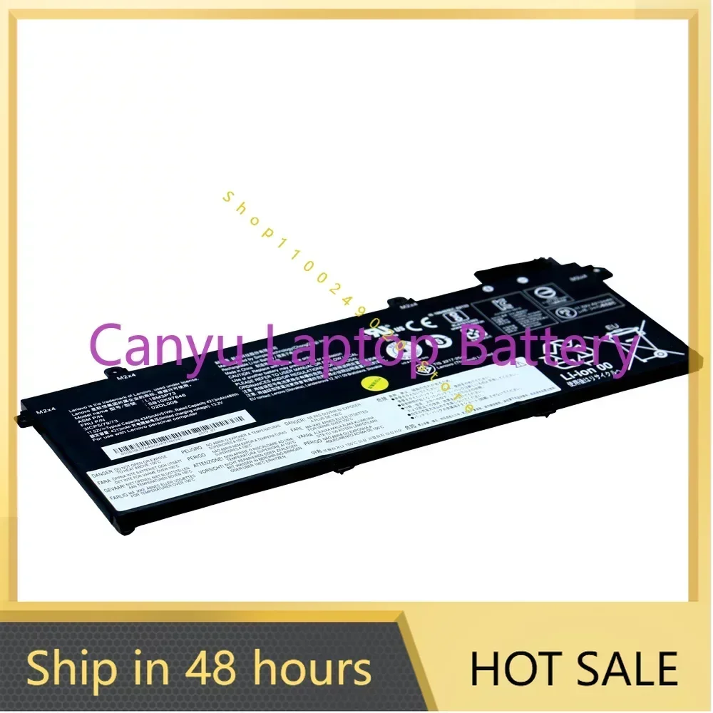 L18L3P73 11.52V 51Wh For Lenovo ThinkPad T490 T495 P43s  L18M3P72 L18L3P73 02DL007 L18C3P72 SB10T83122 5B10W13877 Laptop battery