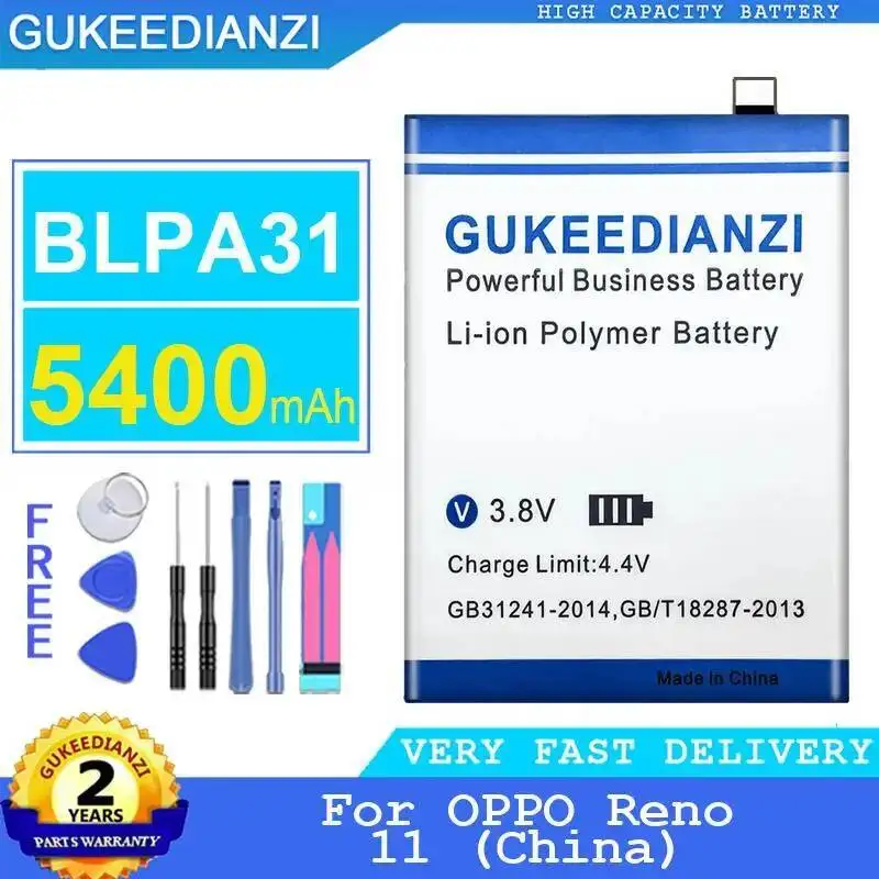 

High Performance Capacity BLPA31 For Oppo Reno 11 China Mobile Phone Battery 5400Mah