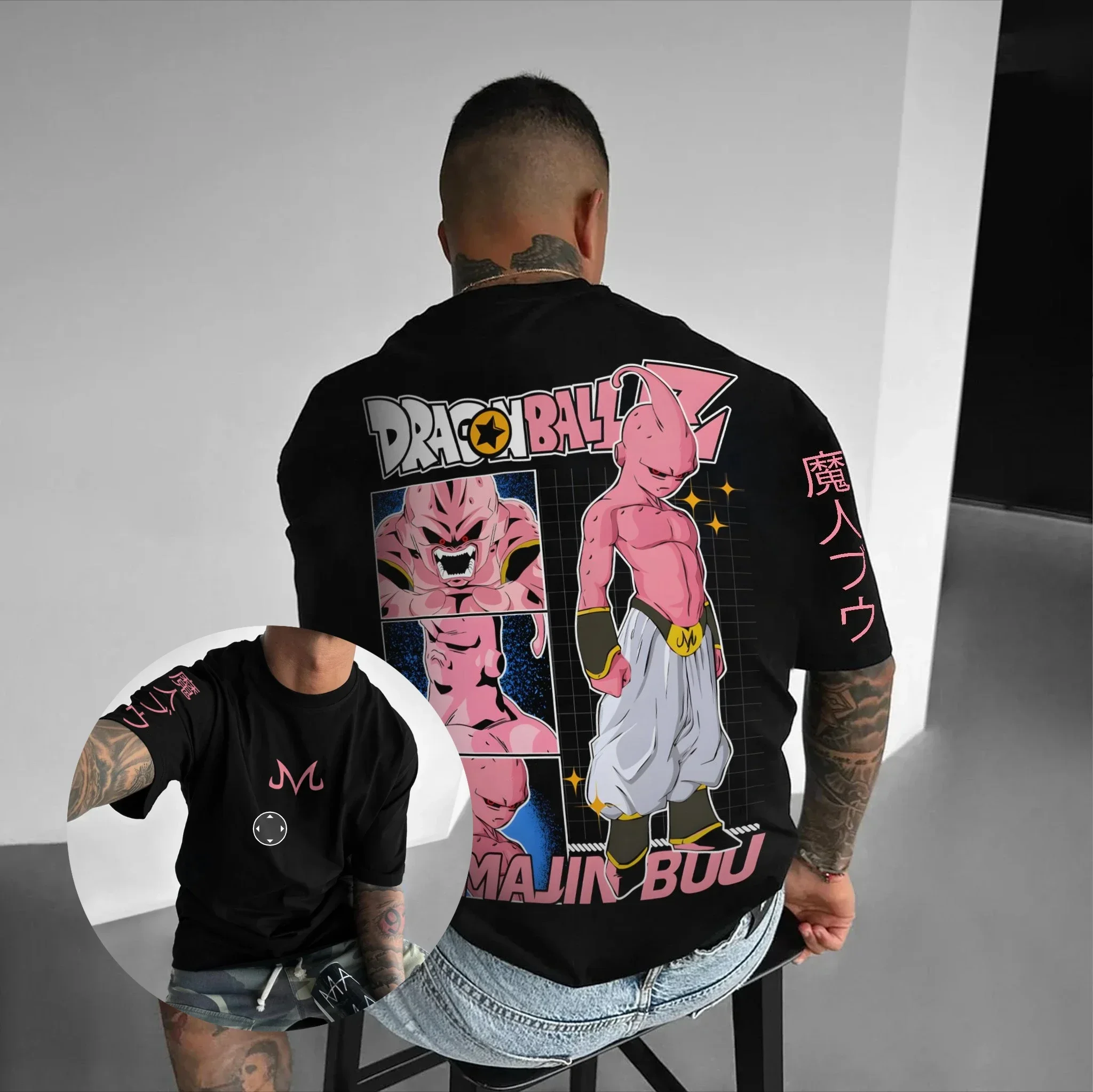 

2026 Dragon Ball Majin Buu Anime Oversized T Shirt Man Women Short Sleeve Streetwear Graphic Tee Summer Casual Top Y2k Clothes