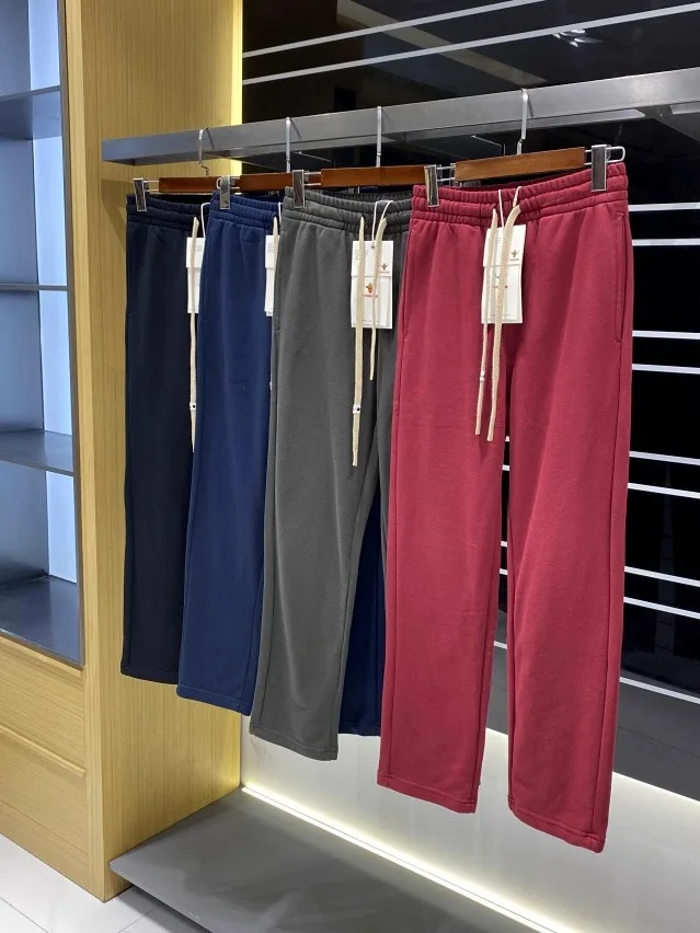 

Retro Japanese Sle High Densi Fce Loose Straight Leg Sports Pants Casual Sweatpants Trendy Autumn Wear for Men