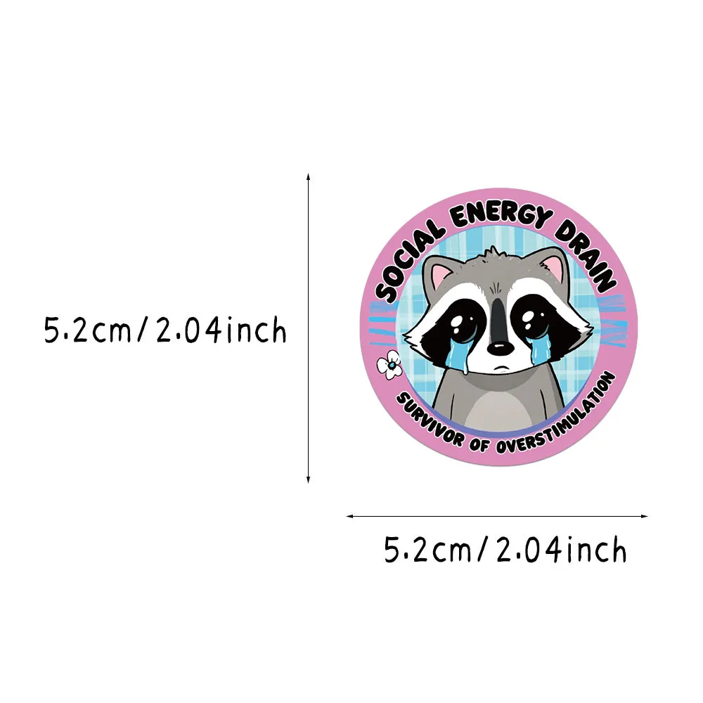 50PCS Creative Fun Mental Health Stickers Exquisite DIY Phone Cases, Water Cups, Notebook Personalized Decoration Stickers