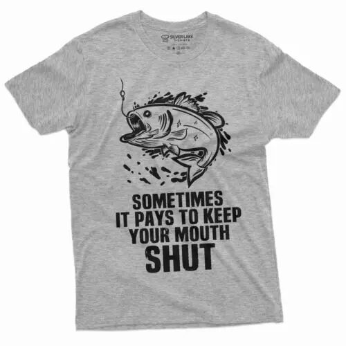 Funny Fishing Tee Shirt Fisherman Gifts Humorous Fish T-Shirt Fishing Gift Ideas