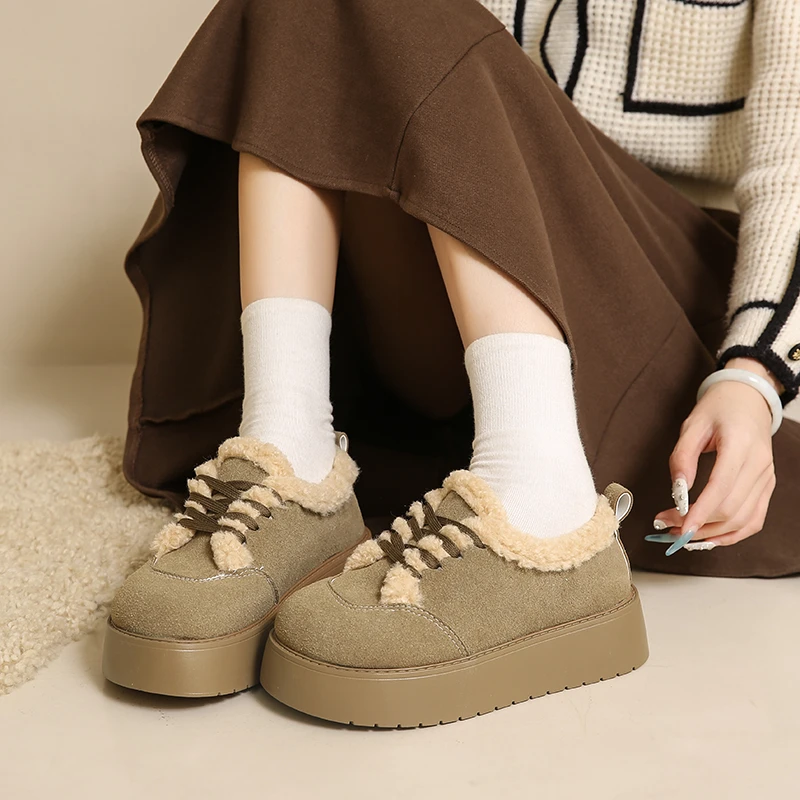 Slip On Shoes For Women Clogs Platform Female Footwear Autumn Slip-on Creepers Dress Fall New Winter Winter Shoes Women Female F