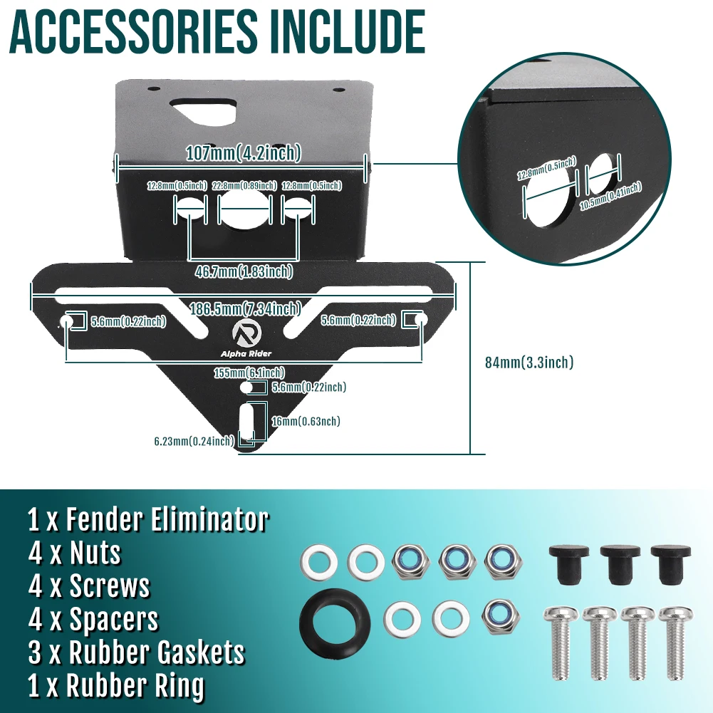 Motorcycle License Plate Holder Installation Bracket Set For Honda MSX125 Grom 2022 2023 2024