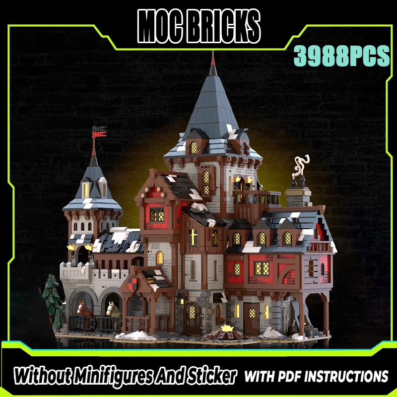 

Exquisite new product MOC medieval architectural model Wolf King Castle technology modular children's toy gift DIY assembly set