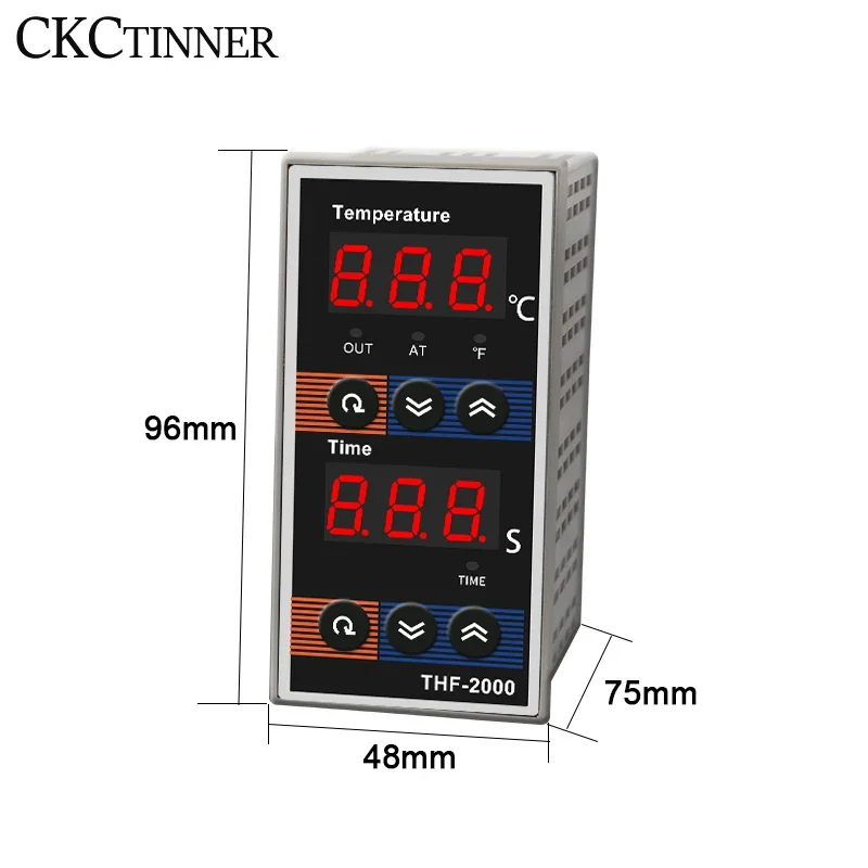 Tijd En Temperatuur Integratie Controle Instrument Relais Ssr THF-2000 AC85-AC265V 50Hz Digitale Display Pid Controller K-Type