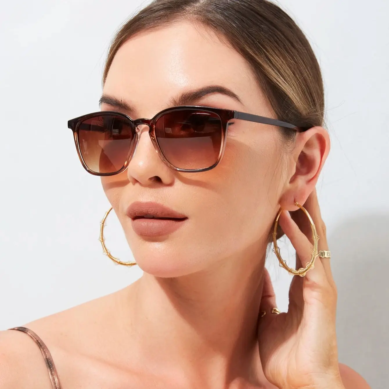 Cycling 3pcs/6pcs Square Small Frame Sun Glasses Female Oculos Y2K Retro Gradient Sunglasses Trendy Colorful Lens Shades UV400