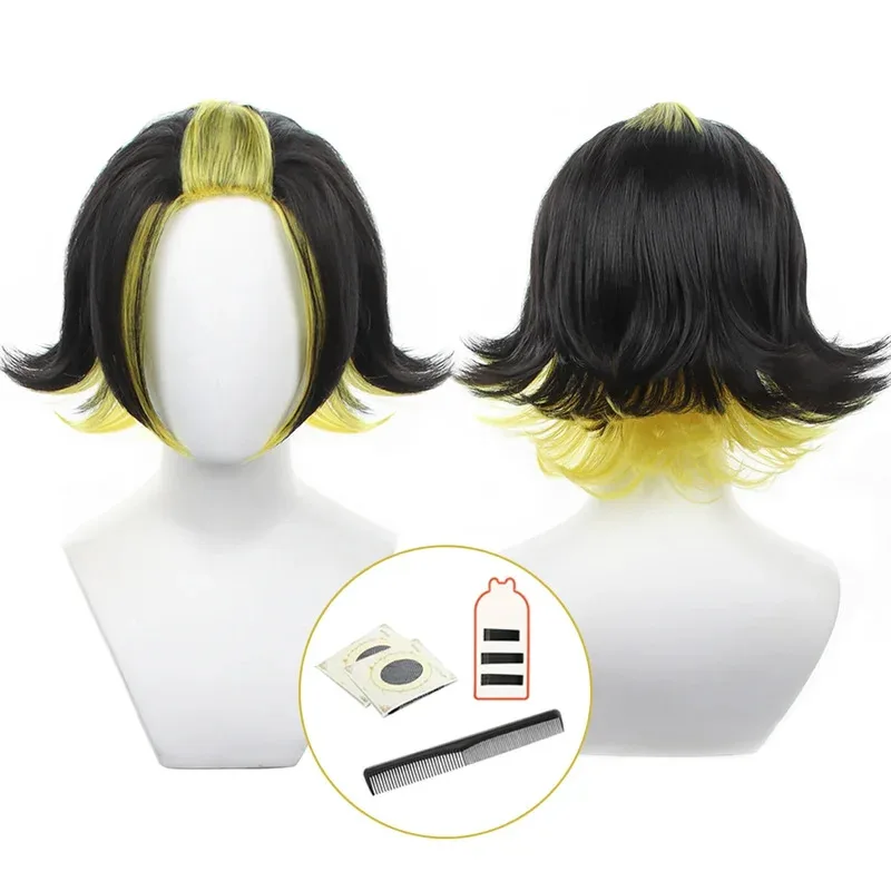 Blue Lock Anime Bachira Cosplay Wig Football Player Rose Net Synthetic Fiber Adjustable Size Heat Resistant Halloween fy1;