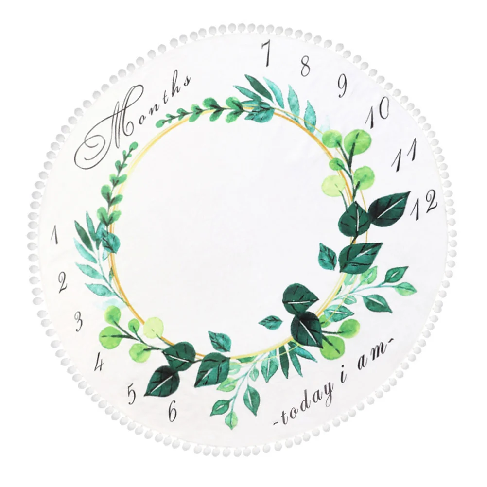 

1 pc Flannel Blanket Soft Washable Photo Prop With Date Design Stylish Background Cloth For Photography Studio Use Creative