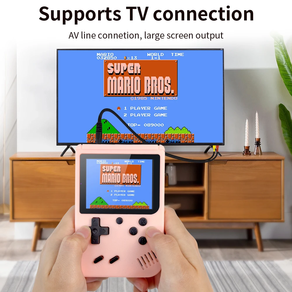 2.8 Inch LCD Retro Portable Mini Game Player  500 Games Game Console Children's Handheld Small Game Console Can Connected To TV