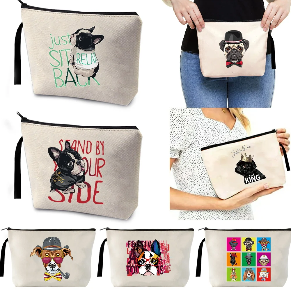 

New 2022 Cosmetic Bag Ladies Fashion Cute Puppy Printing Series Wallet Travel Clutch Cosmetic Storage Portable Storage Bags