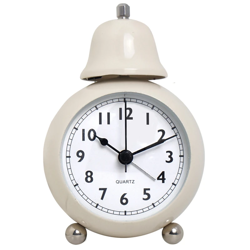 Alarm Clock,Bedside Analog Alarm Clock For Bedroom Battery Operated Round Clock For Room Decoration