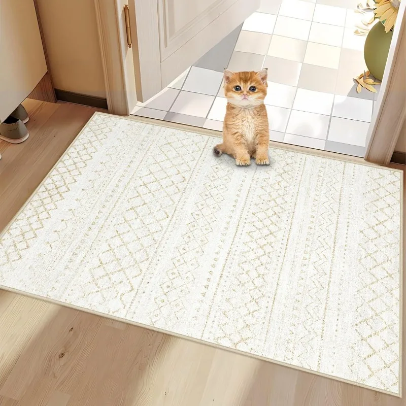 Living Room Rugs Large Soft Non-Slip Foldable Washable Area Rug Non Shedding Morden Indoor Floor Carpet for Living Bedroom