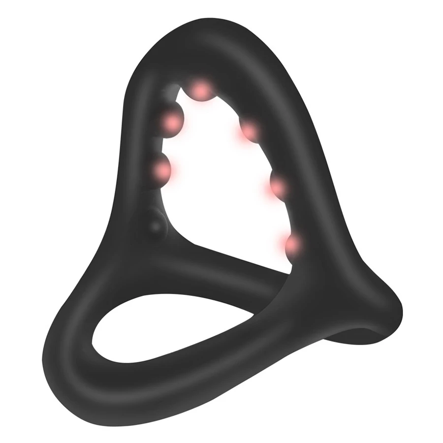 Silicone Penis Rings Cock Ring Erection Enhancing Triangular Penis Ring With Massage Beads Delayed Ejaculation Sex Toys For Men